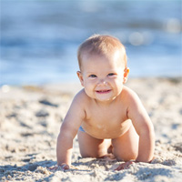 Violet - Baby in de zon