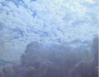 Weerhuisje.eu - Cumulus - Cumuluswolken - Cumulus Congestus (onderaan foto) - Altocumulus Stratifomis (bovenaan foto)