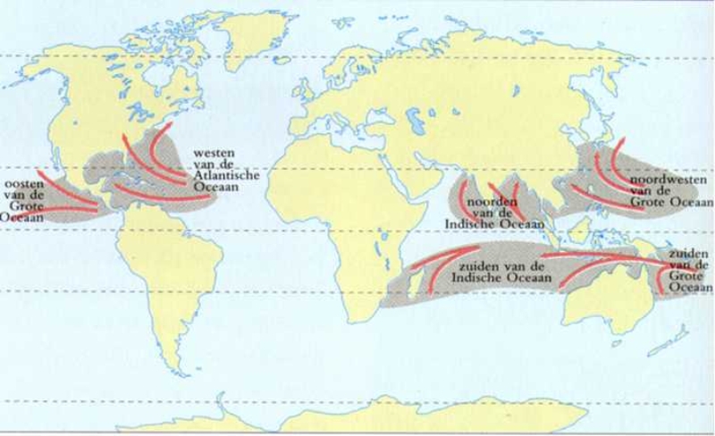 Weerhuisje.eu - Tropische Cyclonen - Het seizoen van de tropische stormen loopt op het noordelijk halfrond van juni tot september en van november tot mei in het zuidelijk halfrond