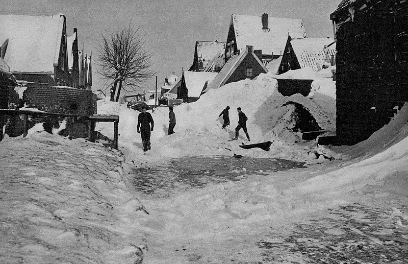 Weerhuisje.eu - IJsselmeer ijs - Volendam sneeuw in 1947
